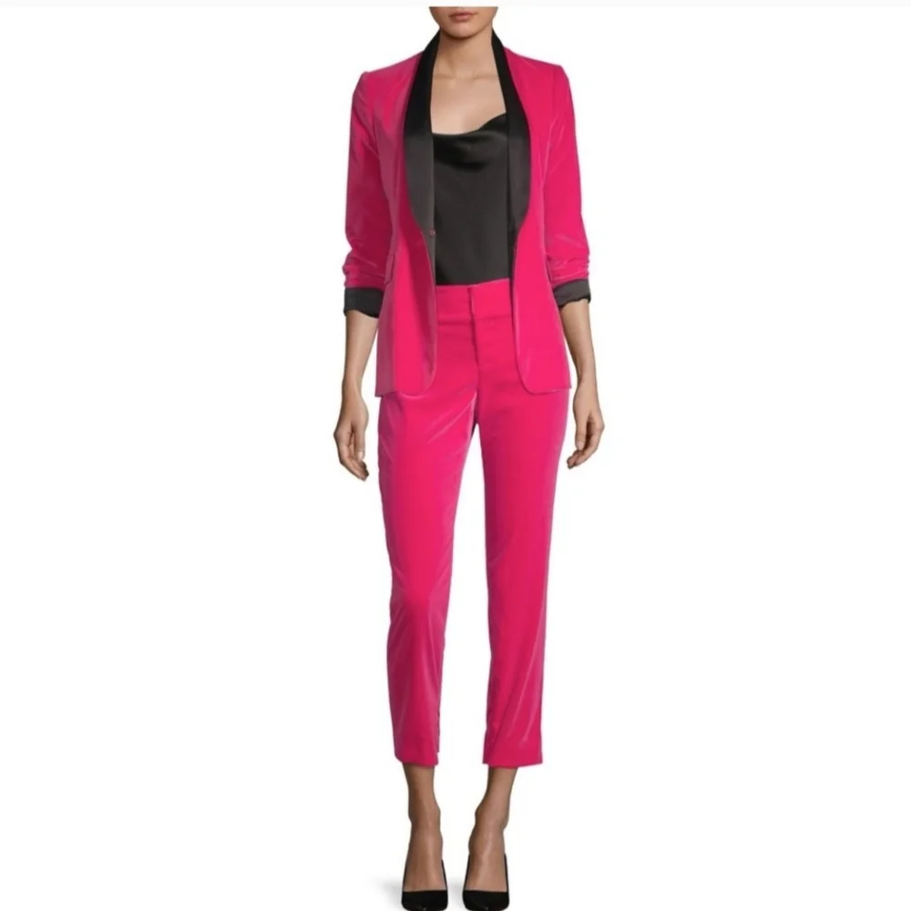 alice + olivia  slim velvet ankle pants Size 6 - Picture 11 of 12